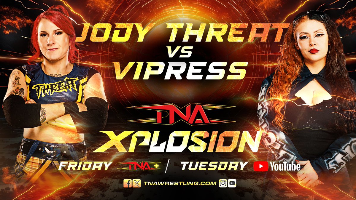 TNA Wrestling (@thisistna) on Twitter photo .<a href="/DirtyDangoCurty/">Dango</a> battles <a href="/Channing_Decker/">MR. HARDCORE</a>, and <a href="/JodyThreat/">Jody Threat</a> takes on <a href="/_VIPRESS/">𝔏𝔞 ℭ𝔥𝔬𝔩𝔞:. ᴠɪᴘʀᴇꜱꜱ 🎲✨</a> in a pair of exclusive matches! Plus, <a href="/GabLaSpisa/">Gabby LaSpisa</a> goes Around the Ring with TNA World Tag Team Champion <a href="/ryrynemnem/">Ryan Nemeth LINK IN BIO for NEW TEXTING SERVICE</a> on an ALL NEW #TNAXplosion!
WATCH on TNA+: watch.tnawrestling.com/video/809756 .<a href="/DirtyDangoCurty/">Dango</a> battles <a href="/Channing_Decker/">MR. HARDCORE</a>, and <a href="/JodyThreat/">Jody Threat</a> takes on <a href="/_VIPRESS/">𝔏𝔞 ℭ𝔥𝔬𝔩𝔞:. ᴠɪᴘʀᴇꜱꜱ 🎲✨</a> in a pair of exclusive matches! Plus, <a href="/GabLaSpisa/">Gabby LaSpisa</a> goes Around the Ring with TNA World Tag Team Champion <a href="/ryrynemnem/">Ryan Nemeth LINK IN BIO for NEW TEXTING SERVICE</a> on an ALL NEW #TNAXplosion!
WATCH on TNA+: watch.tnawrestling.com/video/809756
