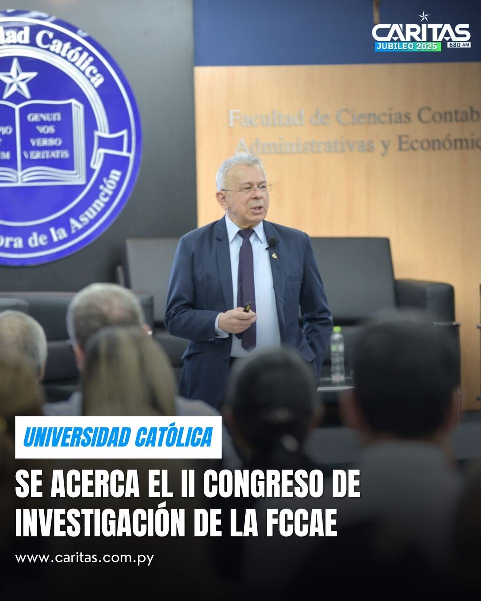 🔵 #UC 🎓⚡️ | Se acerca el II Congreso de Investigación de la FCCAE

🔹️La Facultad de Ciencias Contables, Administrativas y Económicas (FCCAE) de la Universidad Católica “Nuestra Señora de la Asunción” organiza el II Congreso de Investigación de Docentes, que tendrá lugar los