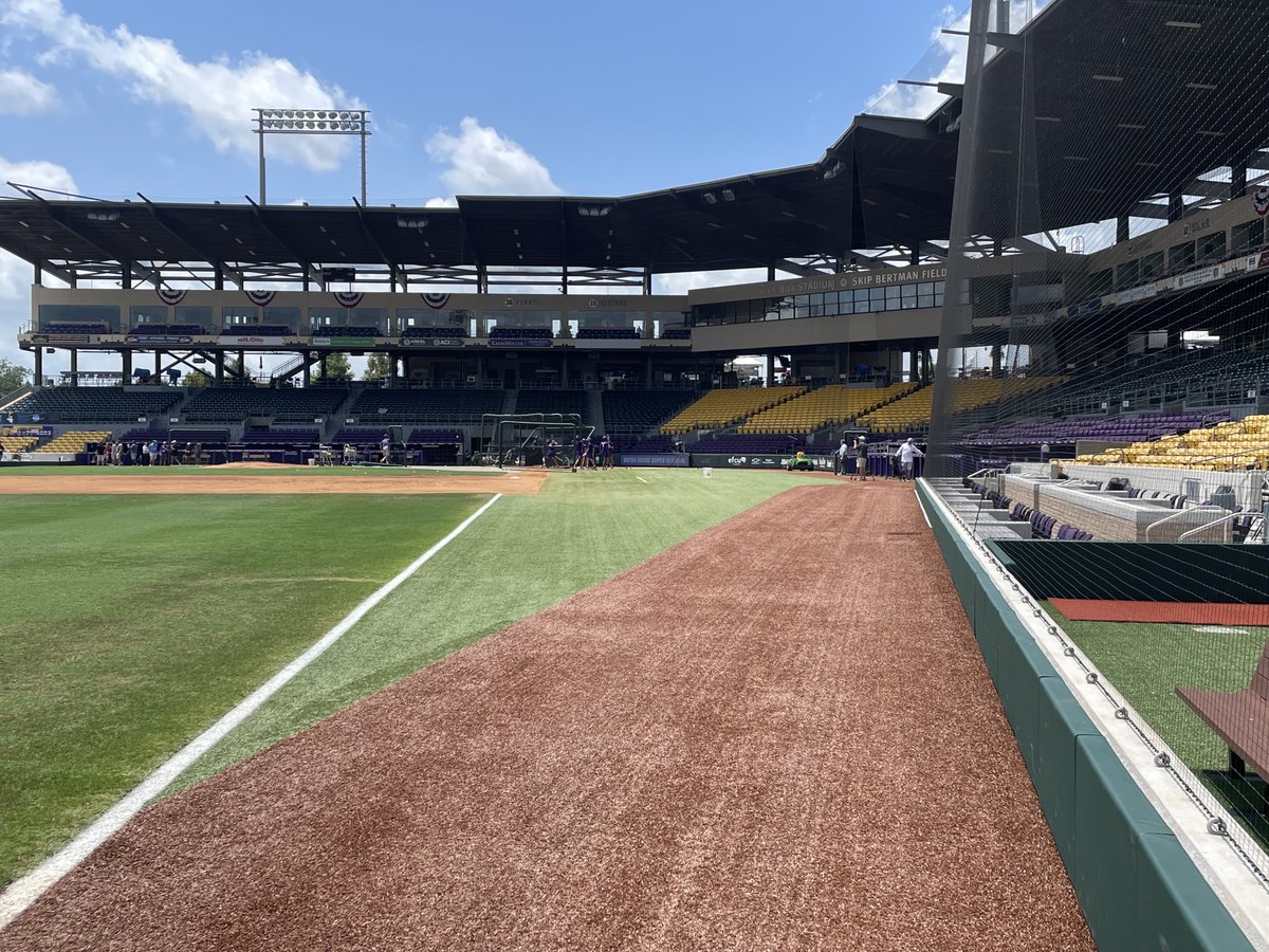 LSU on the field now WVU coming up shortly