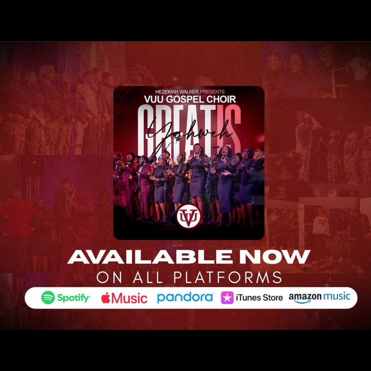 VAUnion1865's tweet image. It’s here! 🔥 Hezekiah Walker & The VUU Gospel Choir’s debut single “Great is Yahweh” is now streaming everywhere — Spotify, Apple Music, Pandora & more. 🎧
Faith. Power. Praise. 🙌🏽
Stream now ⬇️ & link in bio VUUGospelChoir.lnk.to/GreatIsYahweh
#GreatIsYahweh #VUUgospel #HBCUPraise #VUU