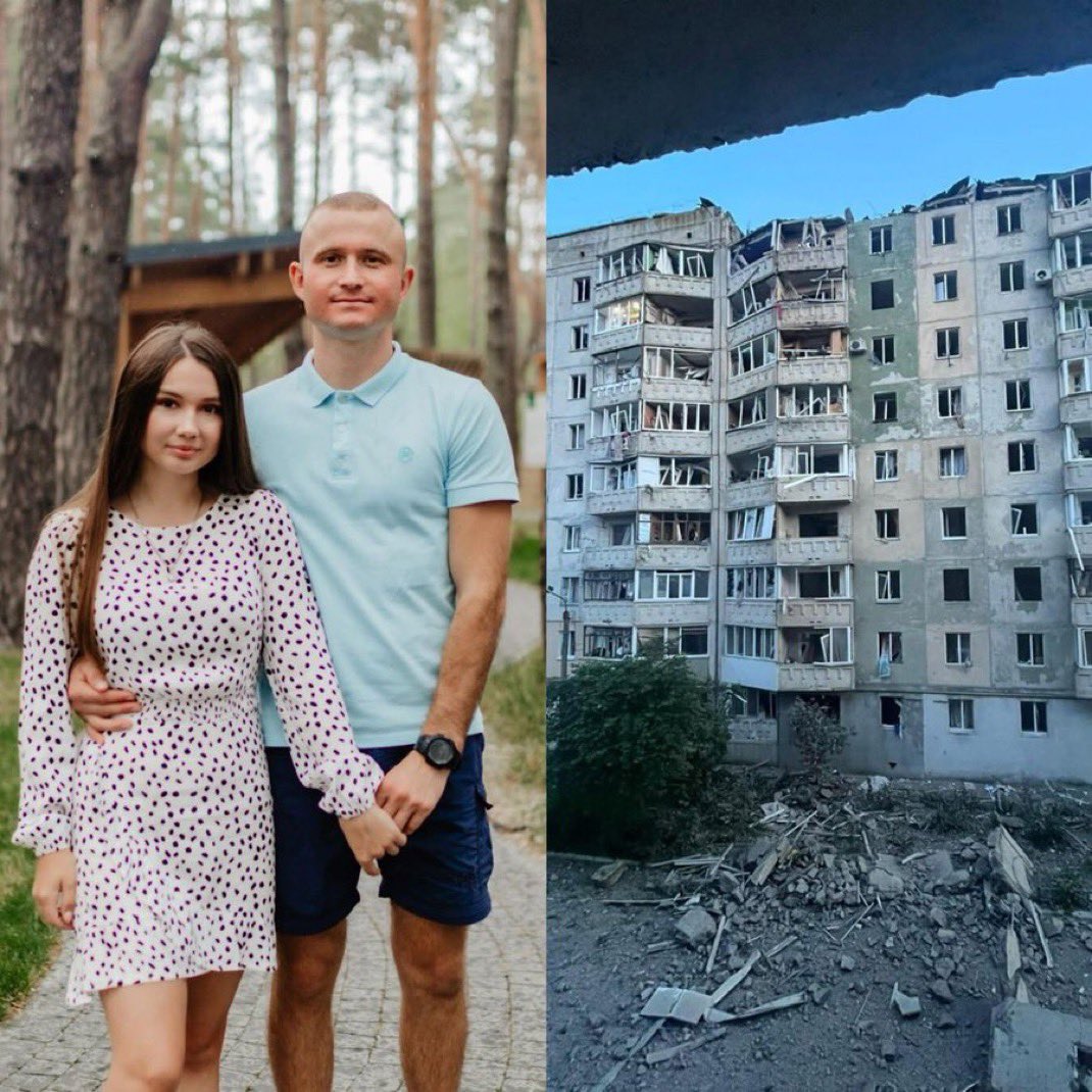 visegrad24's tweet photo. The young Ukrainian couple Mykola and Ivanna were killed this morning.

A Russian cruise missile struck their apartment in the city of Lutsk in Western Ukraine, near the border with Poland. https://t.co/KtNDSFOm5b