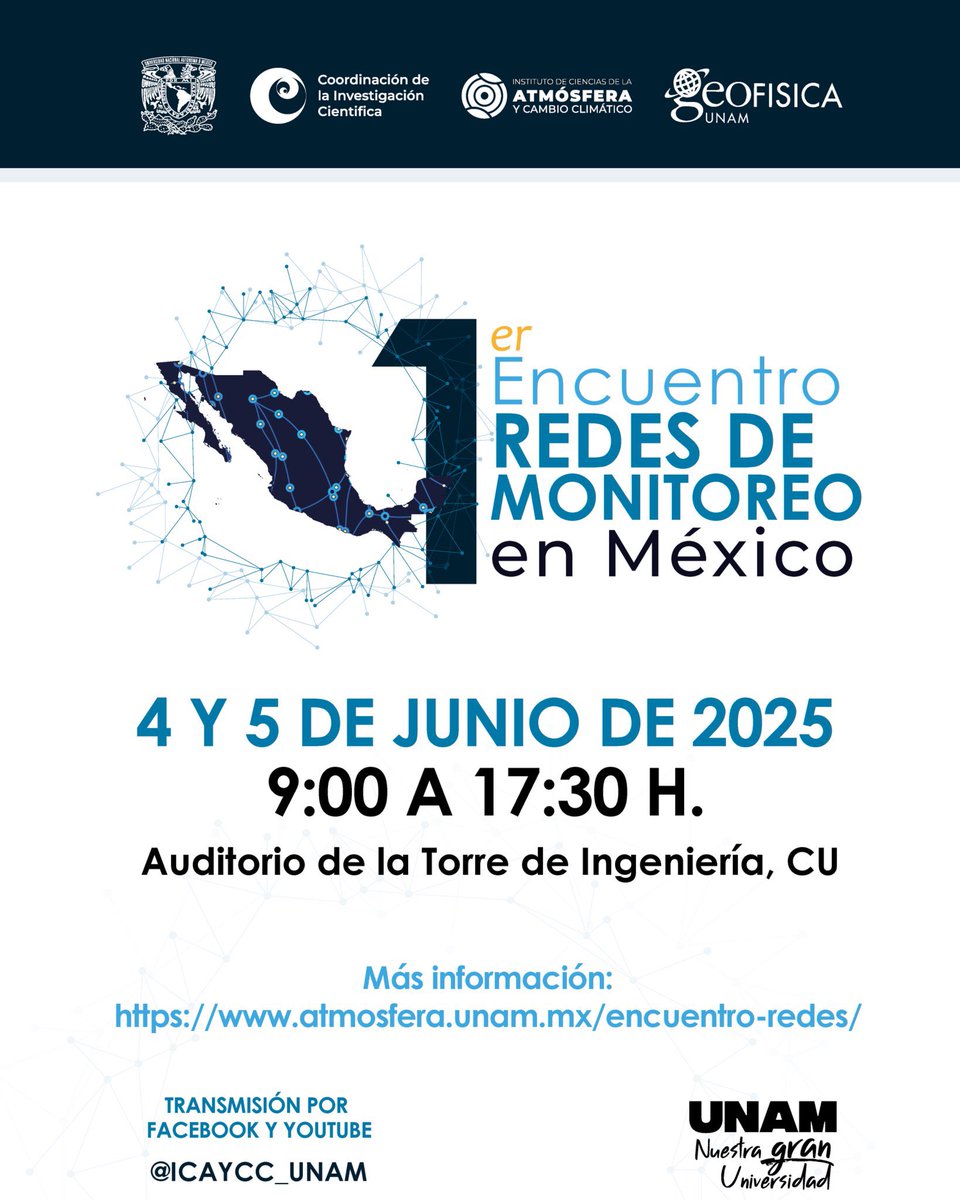 Algunas imágenes de lo que fue la participación del <a href="/SMareograficoN/">Servicio Mareográfico Nacional UNAM</a> dentro del Primer Encuentro de Redes de Monitoreo en México, evento organizado por los institutos <a href="/ICAyCC_UNAM/">Inst de Ciencias de la Atmósfera y Cambio Climátic</a> y <a href="/GeofisicaUNAM/">Instituto de Geofísica, UNAM</a>.