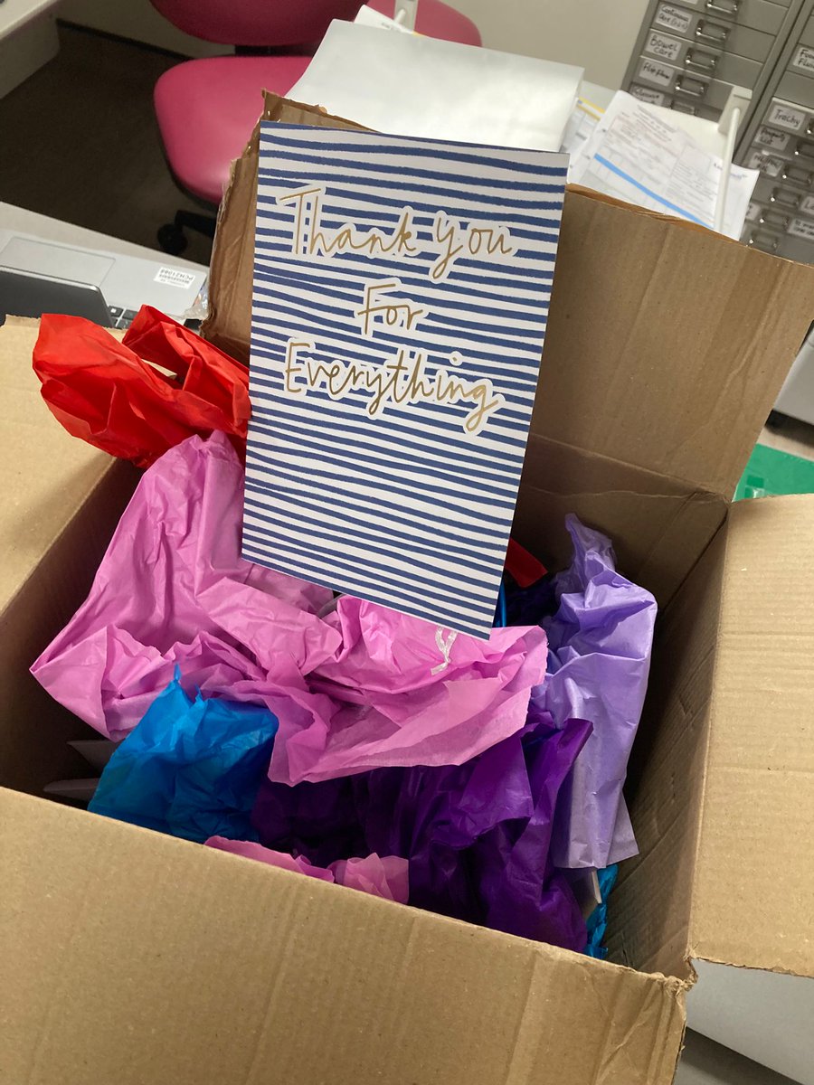 We received a special box of goodies to say thank you from a patient who was recently discharged today. We are very lucky to meet and support such wonderful people. The MDT will enjoy these treats 💜 #thankful #FeelingGood #rehabmatters