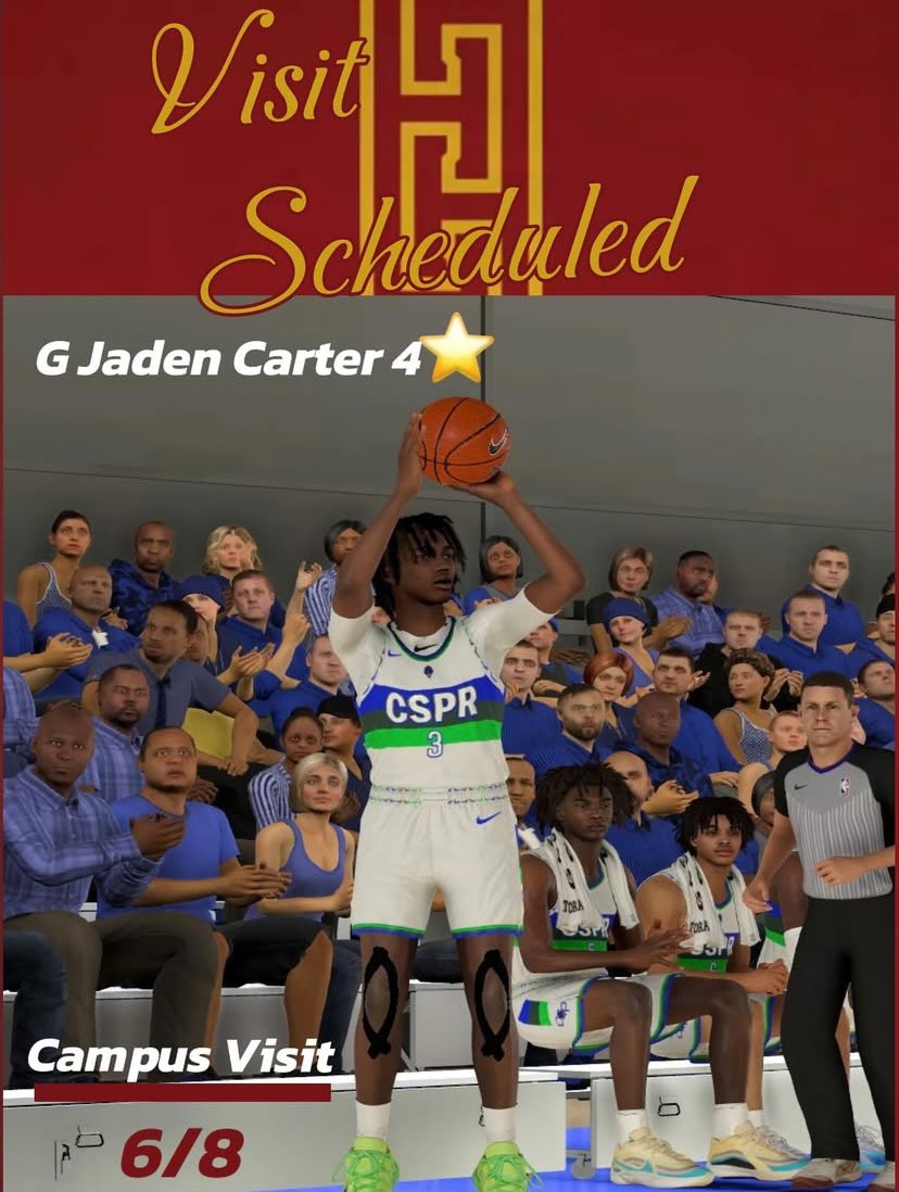 Sunday 6/8 Campus Visit 
JR 4⭐️ G Jaden Carter 

#FightOn⚔️ #THEP𝙇𝘼CETOBE #PBA