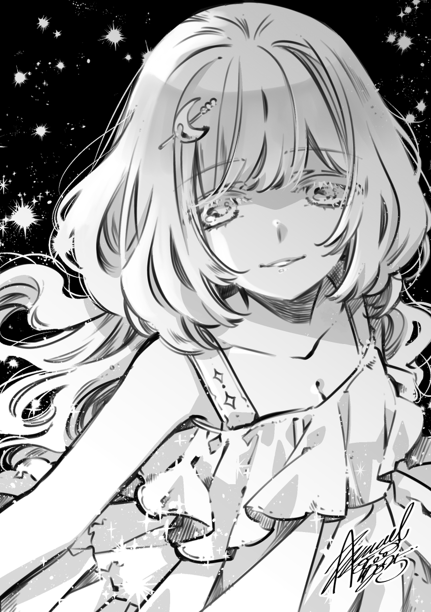 แอบวาดรูปเล่น 1 รูป
//ไม่ได้ลืมถมดำ และนี่ไม่ใช่เจ้าจันทรา แต่คือจันทร์เดือนเด่น
//งงมั้ย😆  (รอเฉลยจตุรอาชาเล่ม 4)&lt;&lt;แต่อาจจะเอามาเขียนเล่นก่อน //_\\