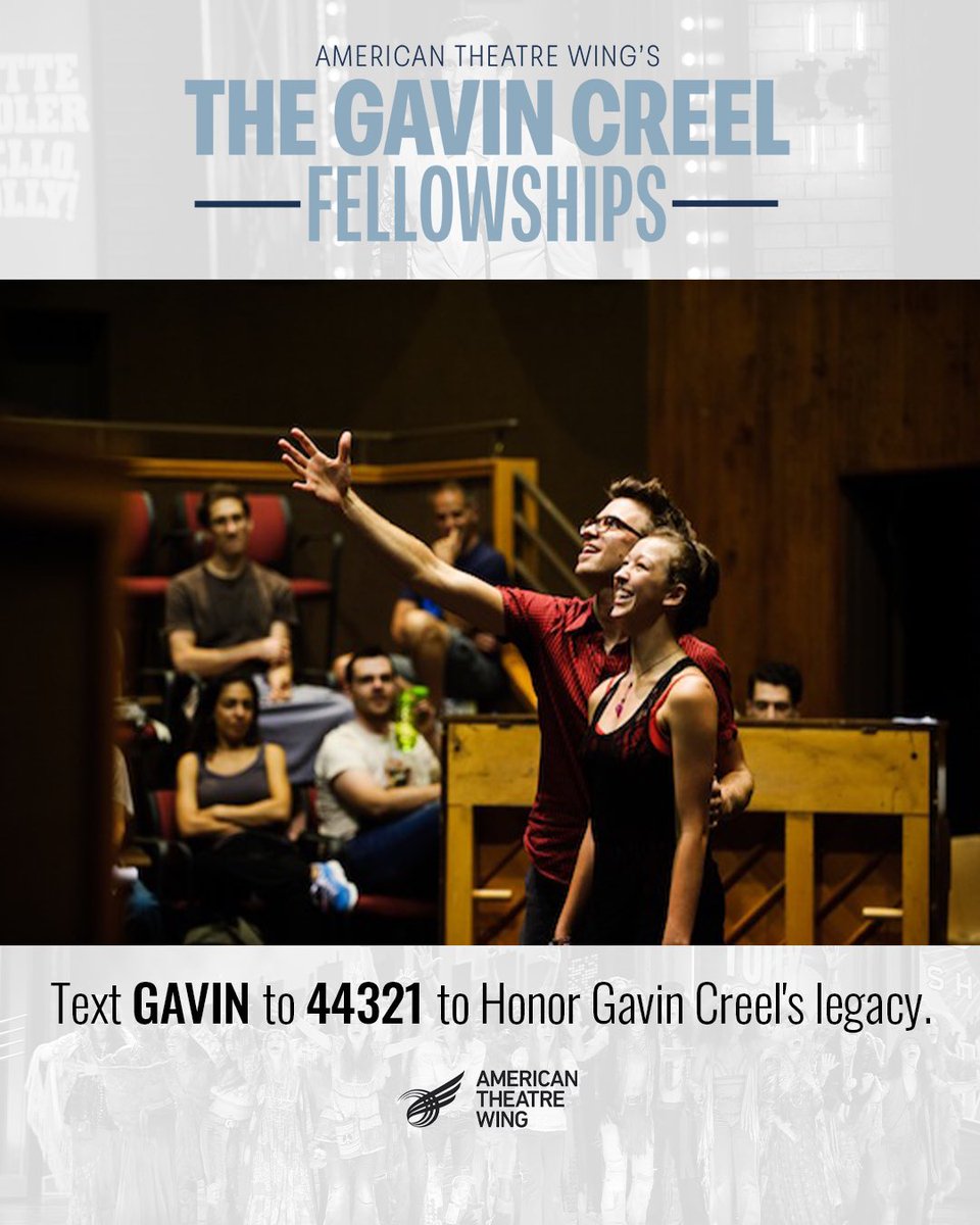 KChenoweth's tweet image. Please join me in supporting The Gavin Creel Fellowship, an incredible new initiative to support emerging theater actors. I am beyond honored to be a part of this program by being a mentor in Gavin&apos;s name. Help us reach our goal to fulfill this life changing initiative by texting…