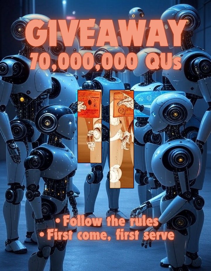 🚨 70M $QUBIC giveaway 🚨 

It’s 5pm UTC and as promised it’s giveaway time folks! 

Along with the legends below:
<a href="/timmyxdc/">Timmy XDC/QUBIC/</a> 
<a href="/travis_hoo76352/">Lagoon10948 ױ</a> 
<a href="/_qxmr_token_/">qxmr_token</a> 
<a href="/crypto_with_seb/">Crypto Seb ױ</a> 

We’re giving away 70,000,000 QUs combined. 

We’d like to bless a few souls who don’t have much $Qubic