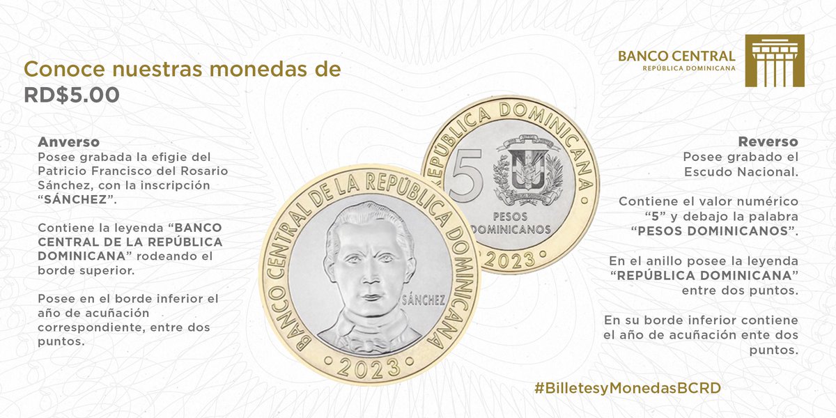 Conozca más sobre #BilletesYMonedasBCRD visitando bit.ly/2QauLWl