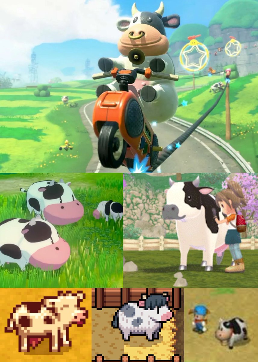cozyberru's tweet photo. videogame cows 🐮💗 https://t.co/Eatgfxesqs