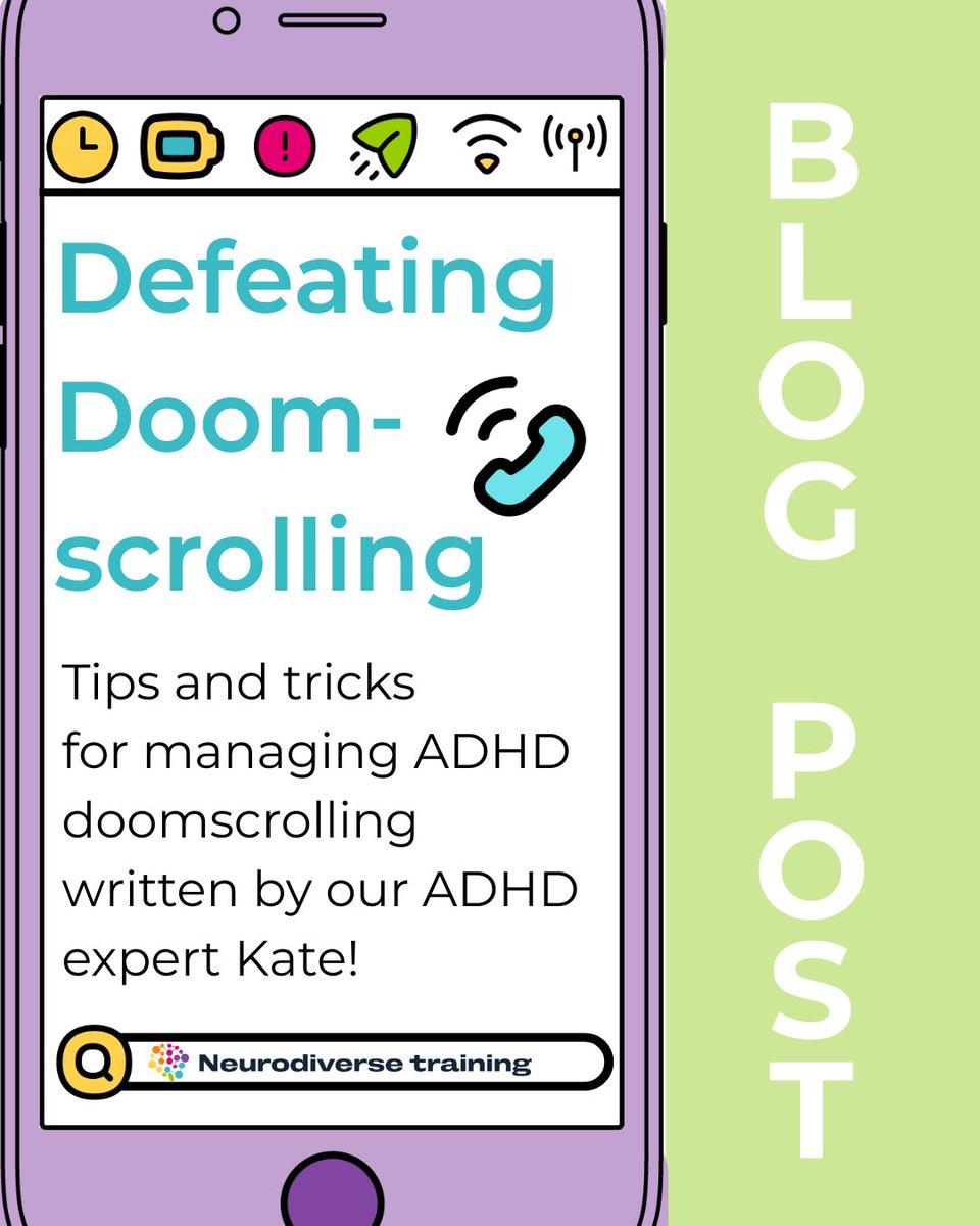 LorenSnow_'s tweet photo. 'Defeating Doomscrolling' By Kate is the latest addition to our blog! 

Follow the link below to the post to see the tricks and tips Kate recommends. 

https://t.co/QjnLeGUE4D

#ADHD https://t.co/gjw0C18rMG