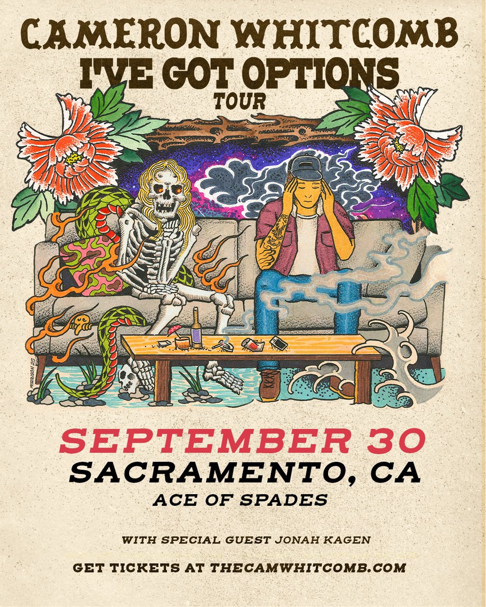 JUST ANNOUNCED: Country Artist Cameron Whitcomb is bringing his I've Got Options Tour to Ace of Spades on September 30th 🌹🤠

♠️ PRESALE: Wednesday, 6/11 @ 10AM 
CODE: TREBLE
♠️ ON SALE: Friday, 6/13 @ 10AM
 
🎟️ 🔗 in bio for tickets!