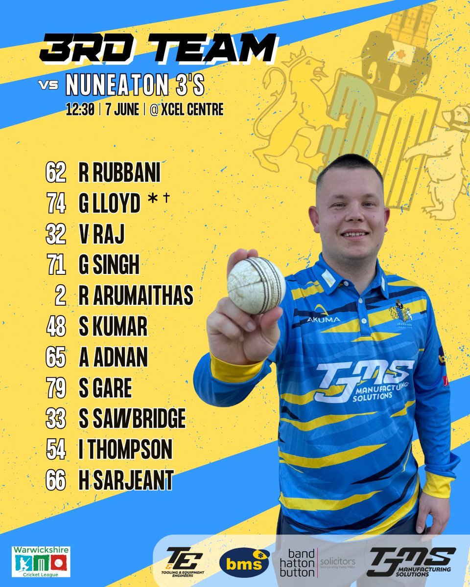 Our team's for the weekend!🏏👊 

Reminder that our second team fixture has been rearranged for later in the season. 

#PUS