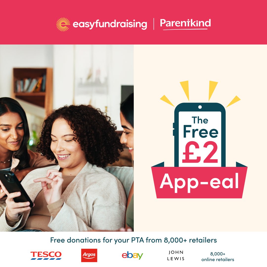 🚨 Extra free funding? App-solutely! 🚨 

Until 30.06, <a href="/easyuk/">easyfundraising</a> is giving our member PTAs an exclusive £2 bonus for every person who signs up to support you via their app: tinyurl.com/3punp6s8
