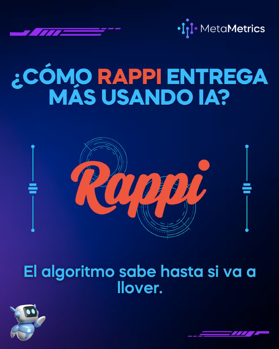 MetaMetricsMx's tweet photo. 🤖🍔 La IA ya adivina tu apetito: Rappi predice la zona con más antojos, Uber Eats te sugiere el spot perfecto y Glovo vence al tráfico en tiempo real—¡hasta las tiendas cambian su vitrina según tus ganas! 🚀🛒 #IA #DeliveryTech #SmartShopping https://t.co/f9bkZYPVTH