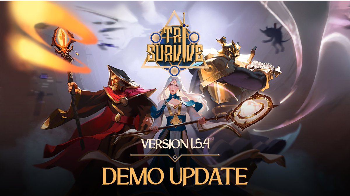 Tri Survive Demo Update 1.5.4 is here!
We listened to your feedback and made big improvements! New level music, enhanced visuals, better UI, improved controller support, and a tutorial to help you master hero abilities. Check out the full patch notes: store.steampowered.com/news/app/30729…