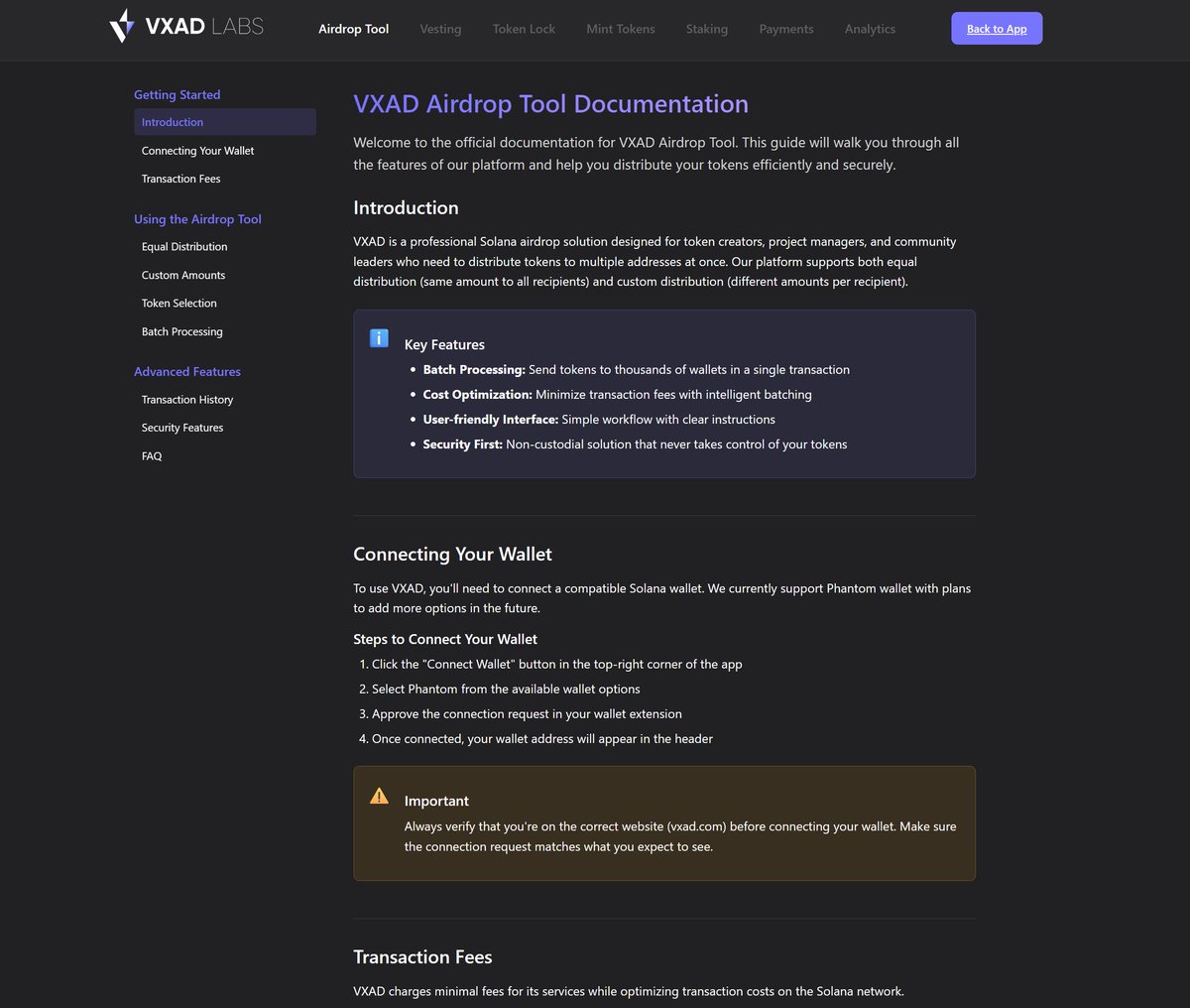 The documentation for our airdrop tool is now completed and can be found in the docs section 👷

🔗 vxad.tools/documentation