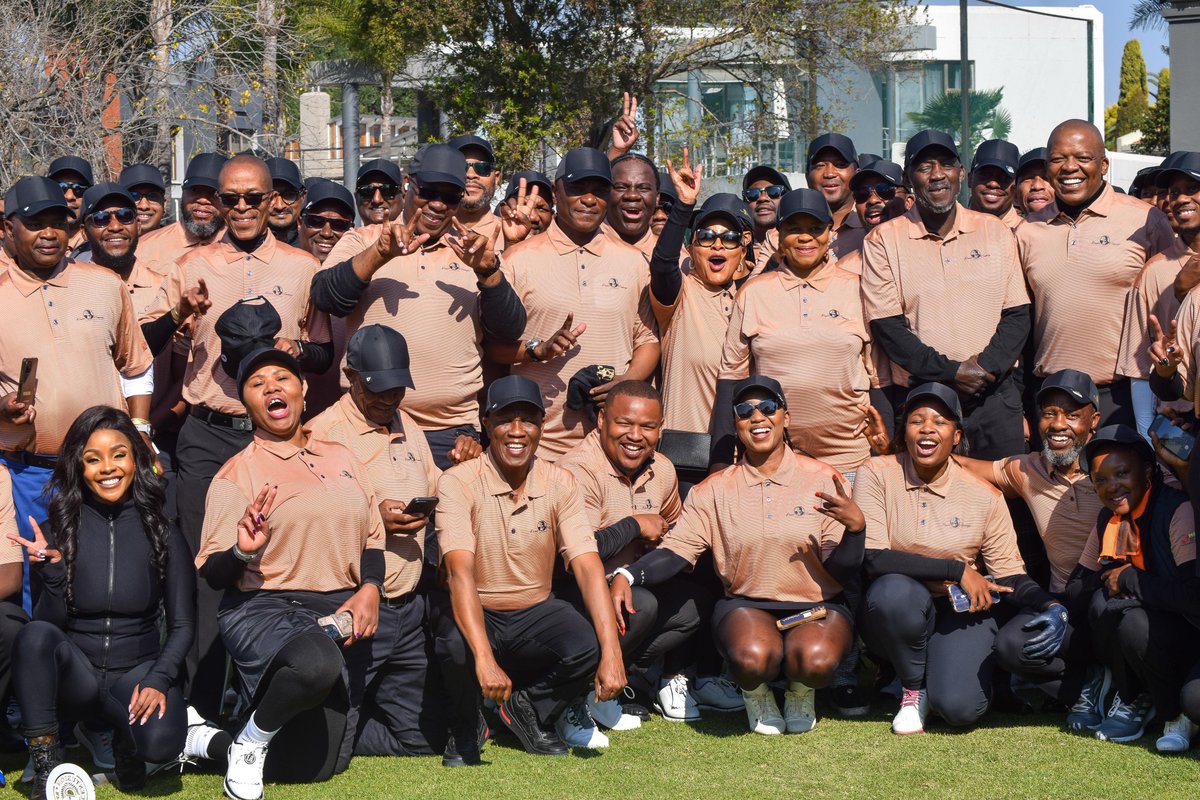 MYANC's tweet photo. Today the ANC Treasurer General, Cde Gwen Ramokgopa took part in the Inaugural Ronnie Mamoepa Foundation Golf Day! 

The purpose of the event was to celebrate the values that Ronnie Mamoepa stood for: integrity, unity, and service to others.

#ThePeoplesMovement https://t.co/eCnHmsQ8OH