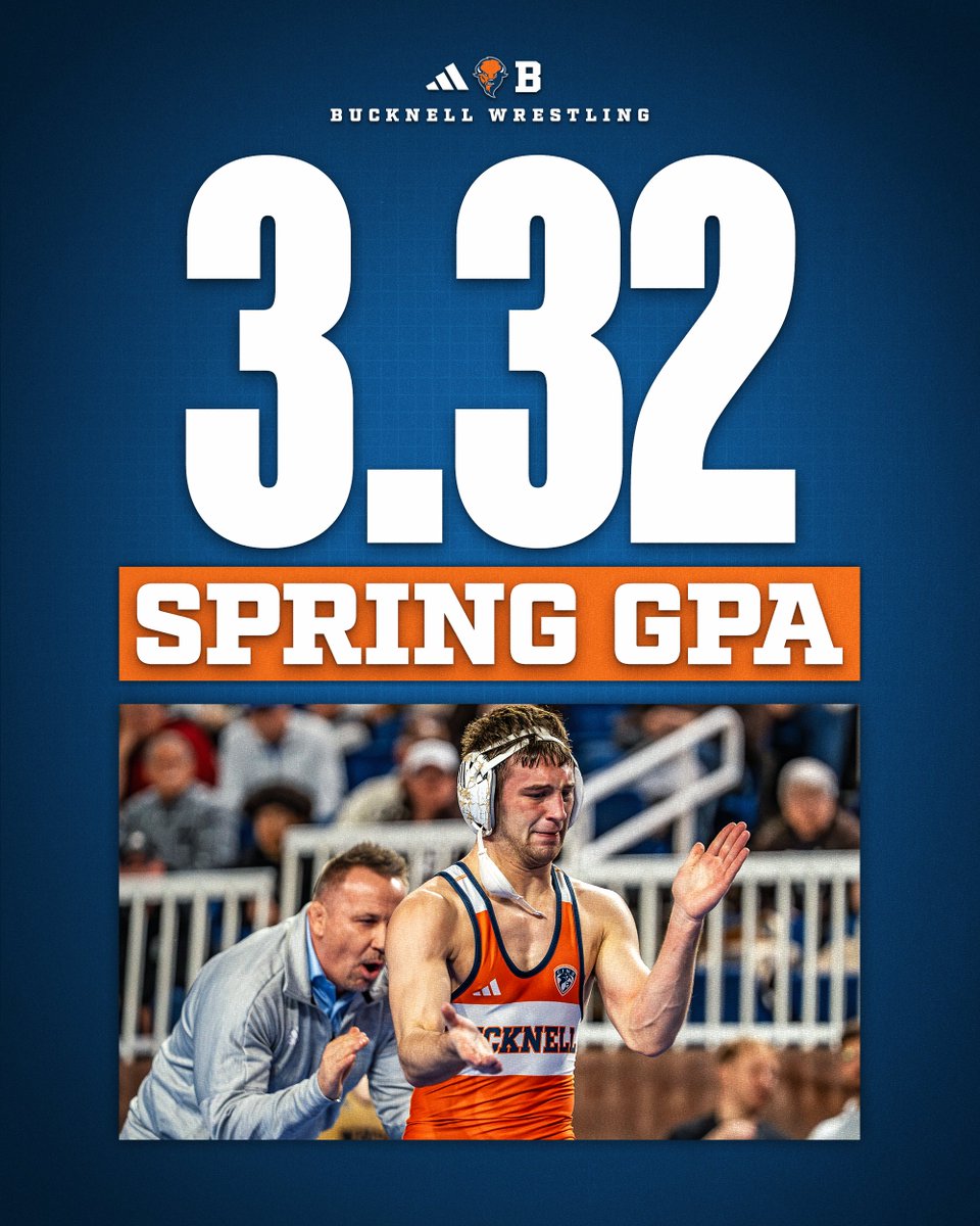 Proud of our wrestlers for another great semester in the classroom! 14 guys made the Dean's List this semester! #rayBucknell #ScholarAthletes