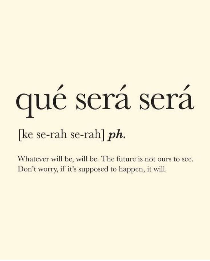 qué será será