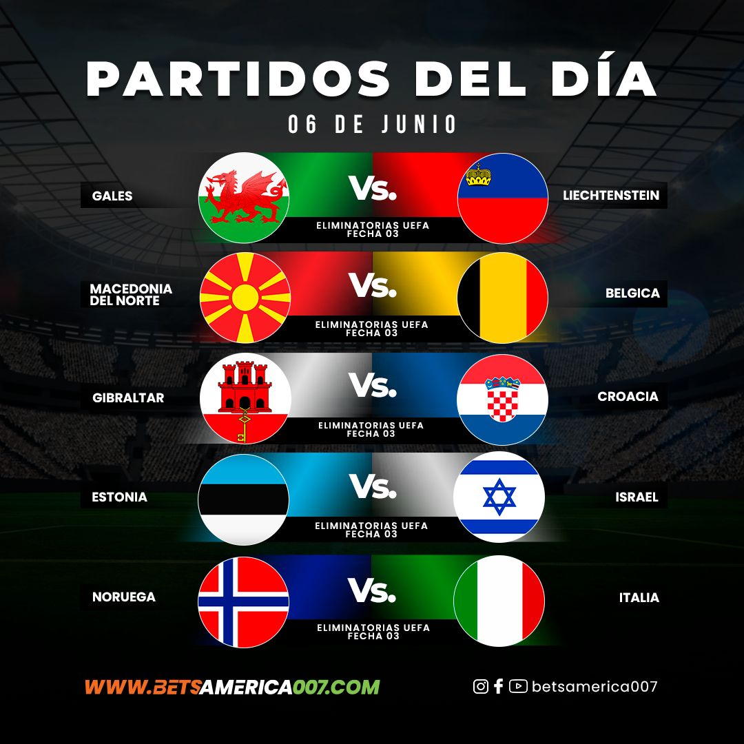 GE SPORTS BETTING (@ge_tipster) on Twitter photo #FelizViernes disfruta al máximo de lo mejor del fútbol internacional en betsamerica007.com
Allí tienes gran variedad de opciones, tanto en el Venezuela - Bolivia, como en toda la jornada
Juega, Gana y Cobra Seguro con <a href="/Betsamerica007_/">Betsamerica007</a> #FelizViernes disfruta al máximo de lo mejor del fútbol internacional en betsamerica007.com
Allí tienes gran variedad de opciones, tanto en el Venezuela - Bolivia, como en toda la jornada
Juega, Gana y Cobra Seguro con <a href="/Betsamerica007_/">Betsamerica007</a>