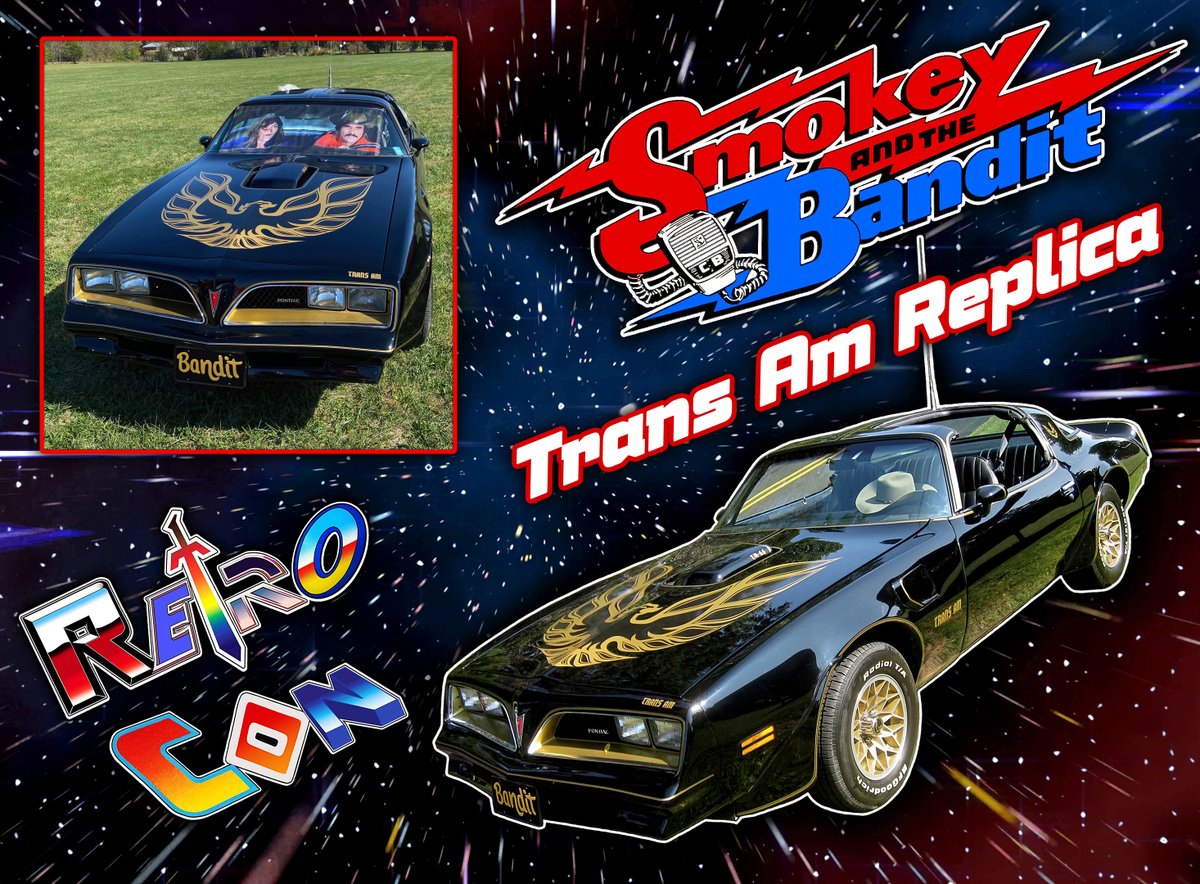 Eastbound and doooown!

We have another movie car to add to the show floor for Retro Con... the Bandit's car!  

A big thanks to owner Alex Page for bringing his awesome classic car to Retro Con!

#retrocon #retrocon2025 #smokeyandthebandit #paulwilliams #1977transam
