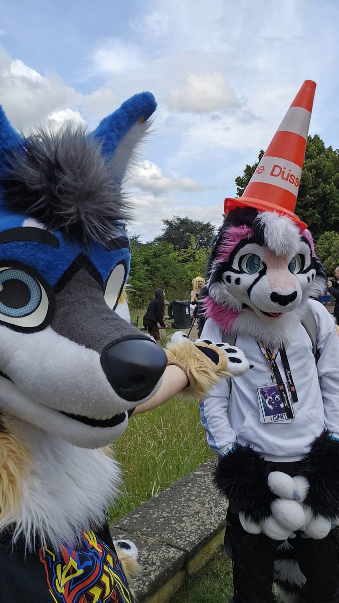 He dragged me here, furality has to wait #FursuitFriday
😸: <a href="/CometPaka/">cometpaka.bsky.social @FWA</a>
