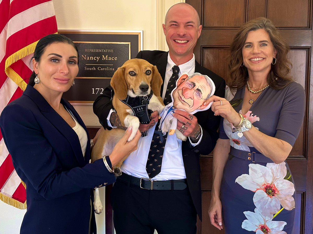 White Coat Waste (@whitecoatwaste) on Twitter photo Thanks to <a href="/RepNancyMace/">Rep. Nancy Mace</a>’s years of A+ leadership, the Navy just banned all testing on dogs & cats!
WCW & <a href="/LauraLoomer/">Laura Loomer</a> are proud to work with Rep. Mace to cut funding for all dog and cat labs funded by Fauci & other bureaucrats & save survivors like Oliver 🇺🇸🐶🐈⛓️💥 Thanks to <a href="/RepNancyMace/">Rep. Nancy Mace</a>’s years of A+ leadership, the Navy just banned all testing on dogs & cats!
WCW & <a href="/LauraLoomer/">Laura Loomer</a> are proud to work with Rep. Mace to cut funding for all dog and cat labs funded by Fauci & other bureaucrats & save survivors like Oliver 🇺🇸🐶🐈⛓️💥