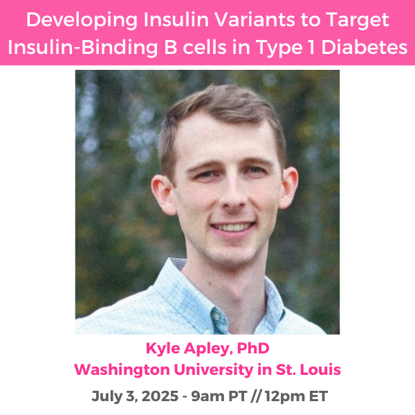 thesugarscience's tweet image. 🔬 the(sugar)science Th1nk Tank presents:
Targeting Insulin-Binding B Cells in T1D with Kyle Apley, PhD (WashU)
📅 July 3 | 9AM PT
🔗 us02web.zoom.us/meeting/regist…
#T1D #Immunotherapy #BCells #ProteinEngineering #TheSugarScience #Th1nkT1D