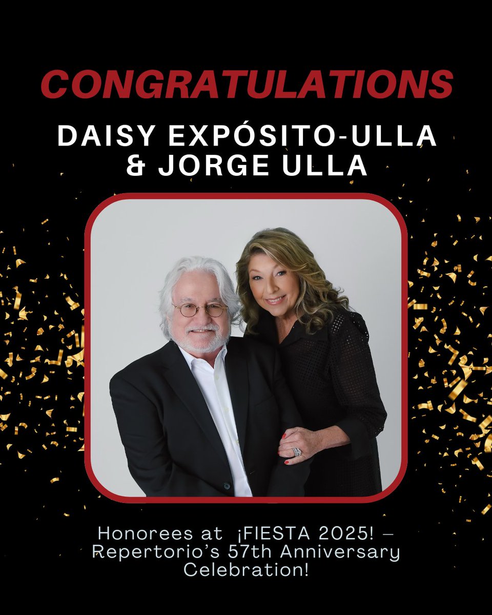Congrats to Daisy Exposito-Ulla and Jorge Ulla on being honored at Repertorio Español’s 57th Anniversary! As founders of d exposito &amp; Partners and longtime champions of our culture, their recognition by one of the nation’s iconic Hispanic institutions is truly well-deserved.🎊