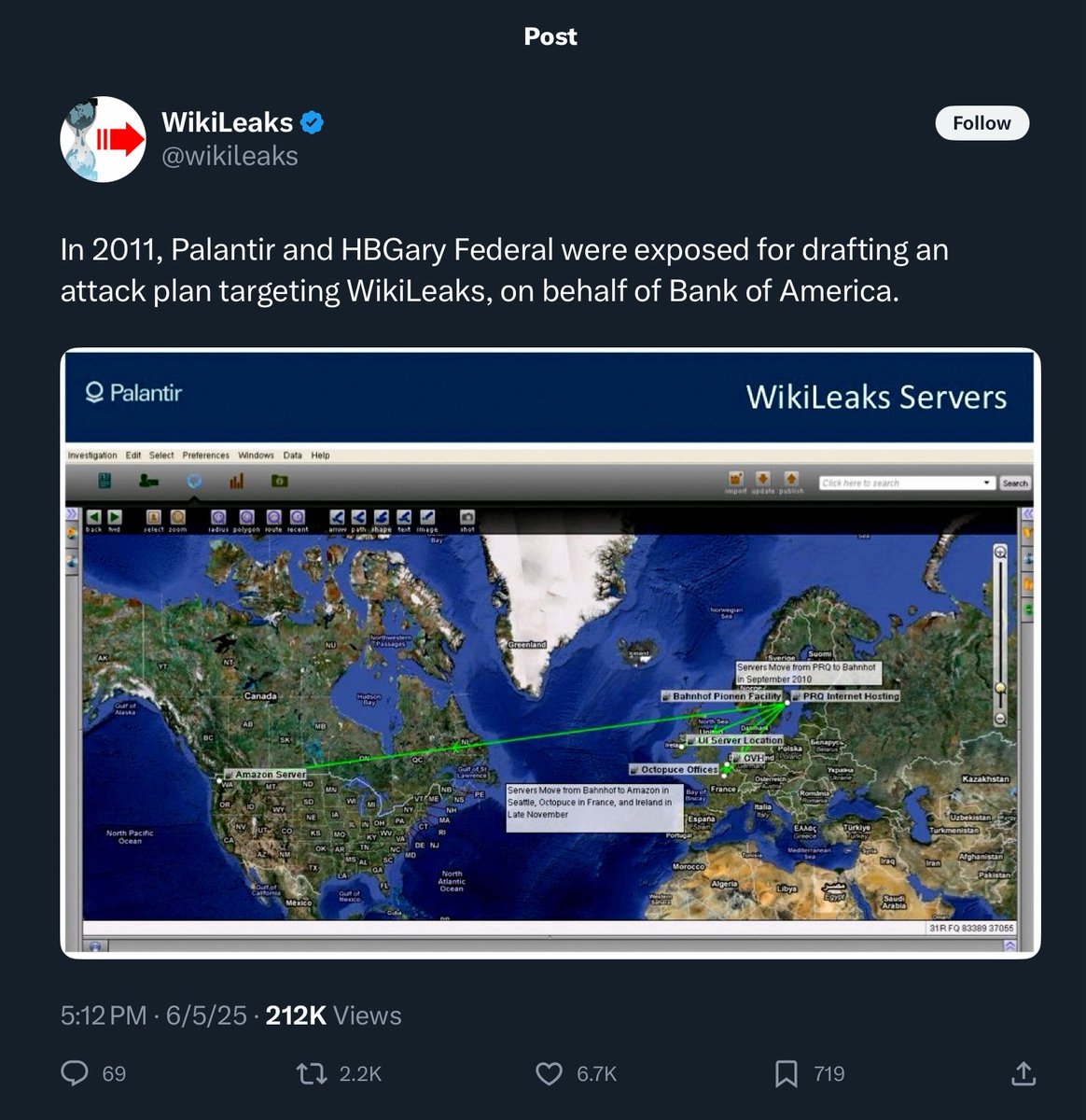 jimstewartson's tweet image. This is true. Anonymous got the documents and leaked them which is why they got infiltrated and fell apart.

Palantir’s targets were Wikileaks and Glenn Greenwald who both ended up being Russian cutouts.

Palantir’s only customer was the CIA until Mike Flynn gave them a contract.