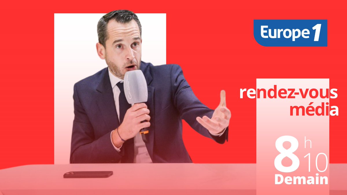 📻 Je vous donne rendez-vous demain matin à 8h10 sur <a href="/Europe1/">Europe 1</a> pour « L’interview politique du week-end », où je serai l’invité de <a href="/lenaigmonier/">Lénaïg Monier</a>
europe1.fr/emissions/L-in…