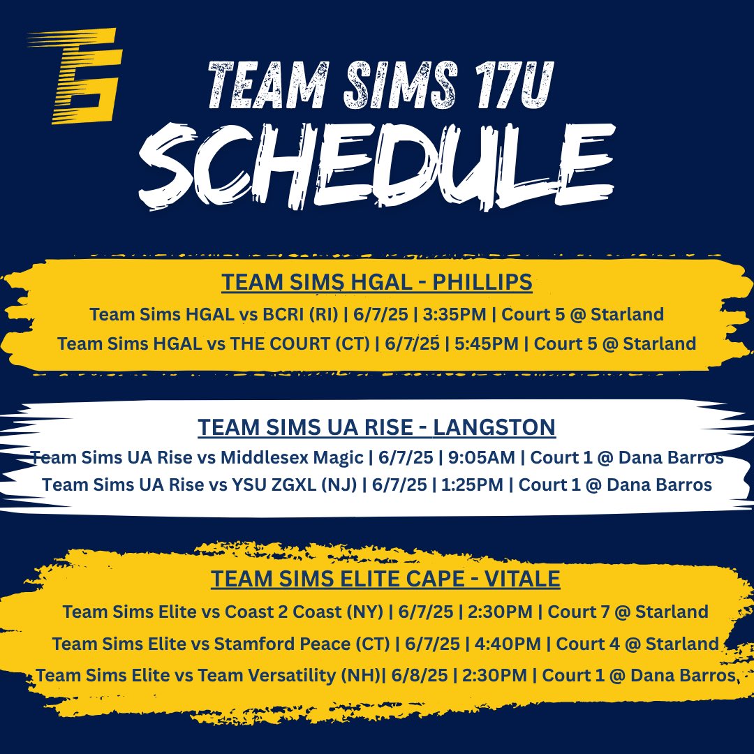 Team Sims Basketball (@teamsims4life) on Twitter photo Come check out three of talented 17u groups this weekend <a href="/zg_newengland/">Zero Gravity New England</a> Nationals. Prospects for all levels of play!
<a href="/CoachLangston24/">Dominique Langston</a> <a href="/CoachVitale01/">Ben Vitale</a> Come check out three of talented 17u groups this weekend <a href="/zg_newengland/">Zero Gravity New England</a> Nationals. Prospects for all levels of play!
<a href="/CoachLangston24/">Dominique Langston</a> <a href="/CoachVitale01/">Ben Vitale</a>