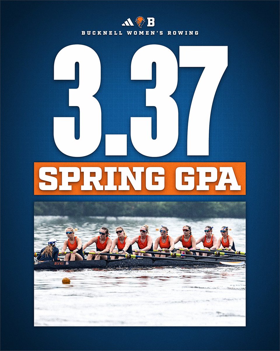 Congrats to our team for another outstanding semester in the classroom! We're constantly inspired by our student-athletes' commitment on and off the water. #rayBucknell #ScholarAthletes  🔶🔷🦬