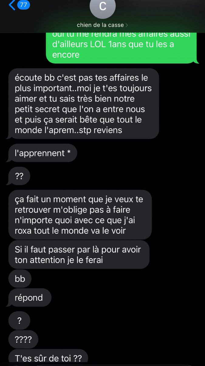 roxa7777's tweet photo. non mais il me menace!! Je fais quoi mdr?? (La suite sur mon canal..je suis choqué de ce qu’il va leak😳 https://t.co/JMnysN1Doy