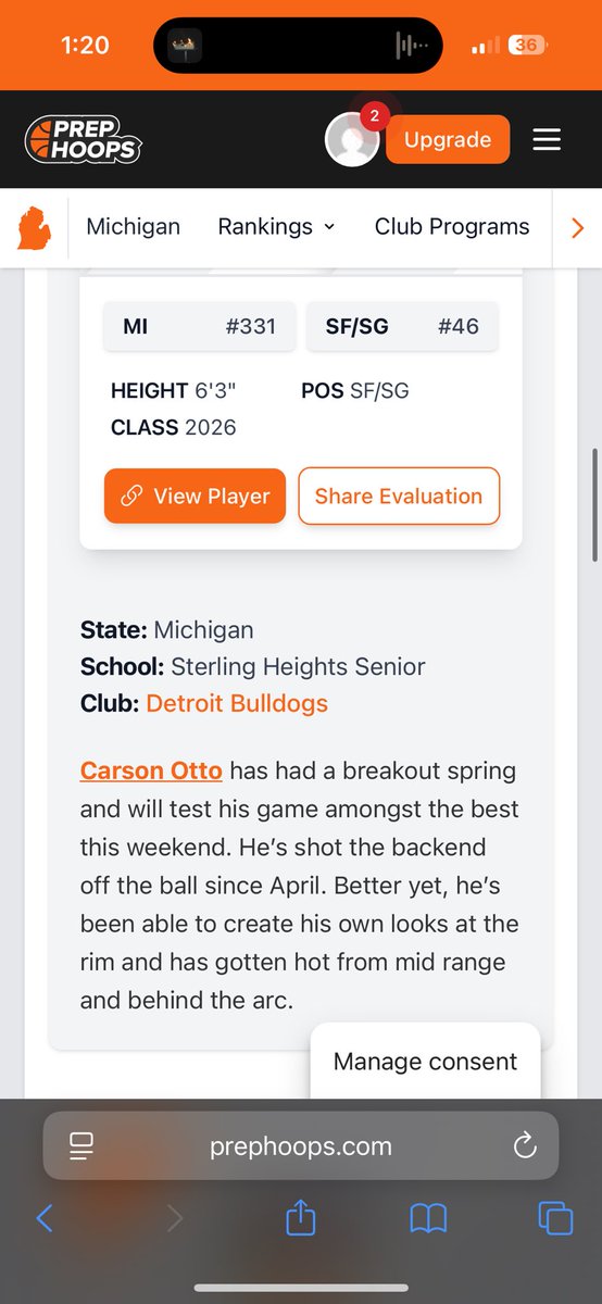 Carson Otto (@carsonottoo) on Twitter photo Thank you <a href="/HankampScott/">Scott Hankamp</a> for the multiple write ups after the Michigan State Tournament!
<a href="/BulldogsDetroit/">Detroit Bulldogs</a> <a href="/PHCircuit/">Prep Hoops Circuit π</a> <a href="/PrepHoopsMI/">Prep Hoops Michigan</a> Thank you <a href="/HankampScott/">Scott Hankamp</a> for the multiple write ups after the Michigan State Tournament!
<a href="/BulldogsDetroit/">Detroit Bulldogs</a> <a href="/PHCircuit/">Prep Hoops Circuit π</a> <a href="/PrepHoopsMI/">Prep Hoops Michigan</a>