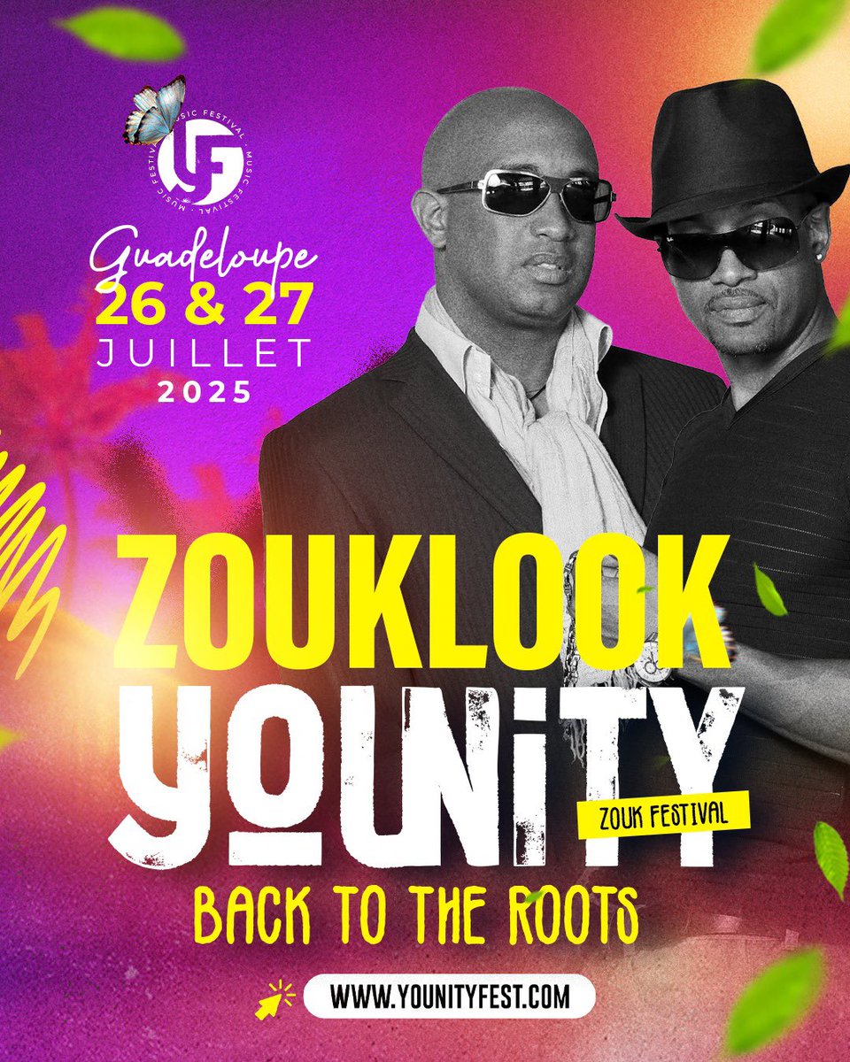 C’est officiel ! Le mythique groupe <a href="/Zouklook2k25/">Zouklook</a> sera sur scène pour une performance exceptionnelle les 26 &amp; 27 juillet 2025 en Guadeloupe 🇬🇵💜.

Prépare-toi à chanter à tue-tête et à danser jusqu’au bout de la nuit 😍.

Billetterie disponible en bio 🎫