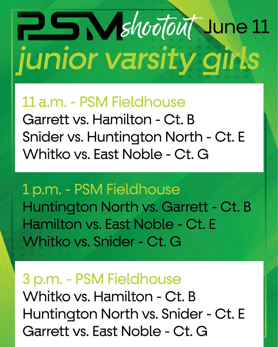 PSM Basketball Academy (@psm_hoops) on Twitter photo π SCHEDULE DROP: The PSM Summer Shootout tips off June 11 at PSM Fieldhouse!
π₯ Varsity & JV Girls + Boys
π PSM Fieldhouse | π 3-game guarantee
π§ ltraylor@psmhoops.com
π (260) 433-6198
#PSMShootout #PSMBasketball #IndianaHoops #HighSchoolBasketball #SummerShootout π SCHEDULE DROP: The PSM Summer Shootout tips off June 11 at PSM Fieldhouse!
π₯ Varsity & JV Girls + Boys
π PSM Fieldhouse | π 3-game guarantee
π§ ltraylor@psmhoops.com
π (260) 433-6198
#PSMShootout #PSMBasketball #IndianaHoops #HighSchoolBasketball #SummerShootout