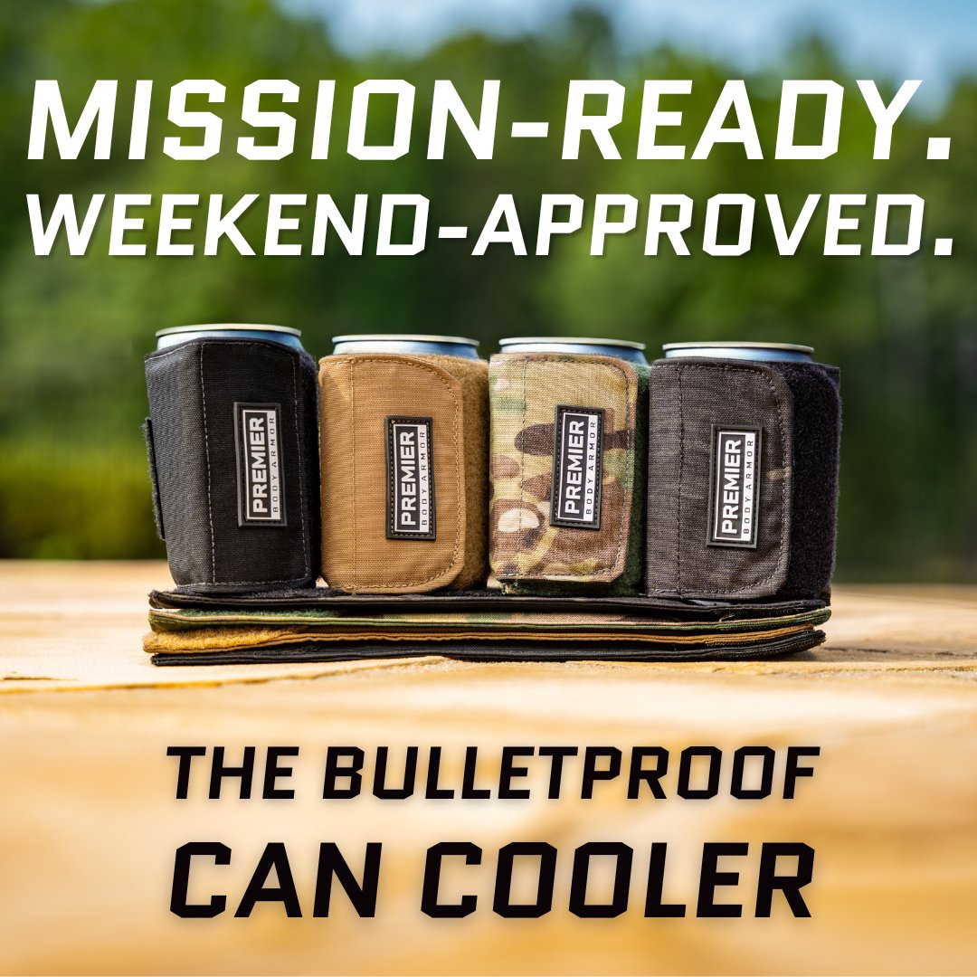 Literally the only bulletproof koozie in the world, built right here in the U.S.A.  Whether you’re staying hydrated on the range or relaxing at the lake, keep your drink cool and protected this summer. Mission-ready. Weekend-approved. The best $30 you’ll spend all year.