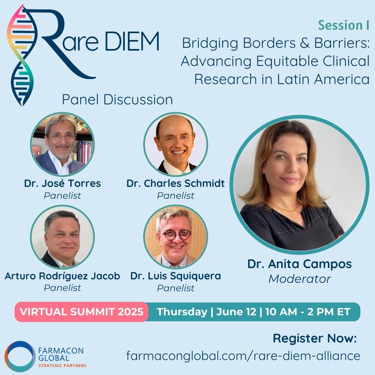 Fecoer's tweet photo. 🔊 #Atención ¡Se acerca este gran evento de la Cumbre Virtual DIEM!🧬 Con una serie de paneles de discusión en vivo, que reúnen a líderes médicos, científicos de datos, defensores y reguladores de toda América Latina y más allá, todos unidos por una misión común: ¡acelerar el acceso y la equidad en la investigación clínica de #EnfermedadesRaras! 🚀🧬

🗓️ 12 de junio de 2025 | ⏰ De 10 a. m. a 2 p. m., hora del este | 💻 100% Virtual y Gratis
🔗 Guarda tu lugar: https://t.co/t7wPdPP6lY

¡Reimaginemos lo que es posible, juntos! 🙌

#RareDIEM #RareDiseases #RareDiseaseResearch #HealthEquity #ClinicalTrials #ClinicalResearch #PatientAdvocacy #DataSovereignty #LatinAmericaResearch #LatinAmerica #LATAM #GlobalHealth #InclusionInResearch #BioTech 🧬
