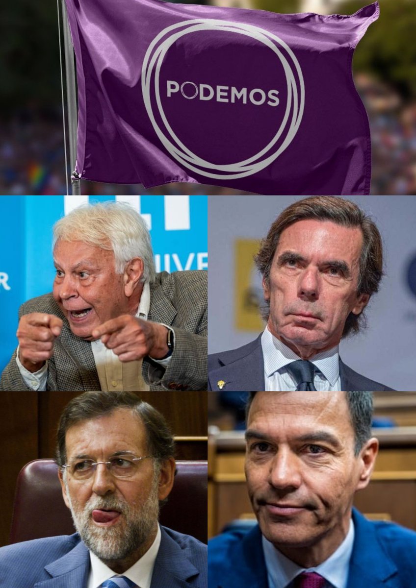 arrimate1's tweet photo. Felipe González decía que no sabía nada de la cal y mentía.
Aznar decía que había armas nucleares en Irak y mentía.
Rajoy decía que no había corrupción y mentía. 
Sánchez dice que no hay cloacas de estado y miente.
Podemos decía y dice que todos mienten y decía y dice la verdad. https://t.co/GOKuy9kdQd