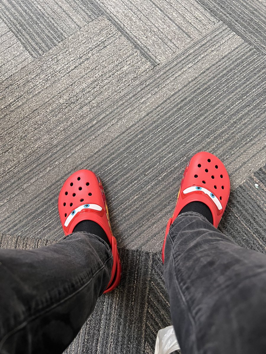 NotMilesReed's tweet photo. @theramblingfool I got the light up Lightning McQueen Crocs. https://t.co/Mx6UTNfuds