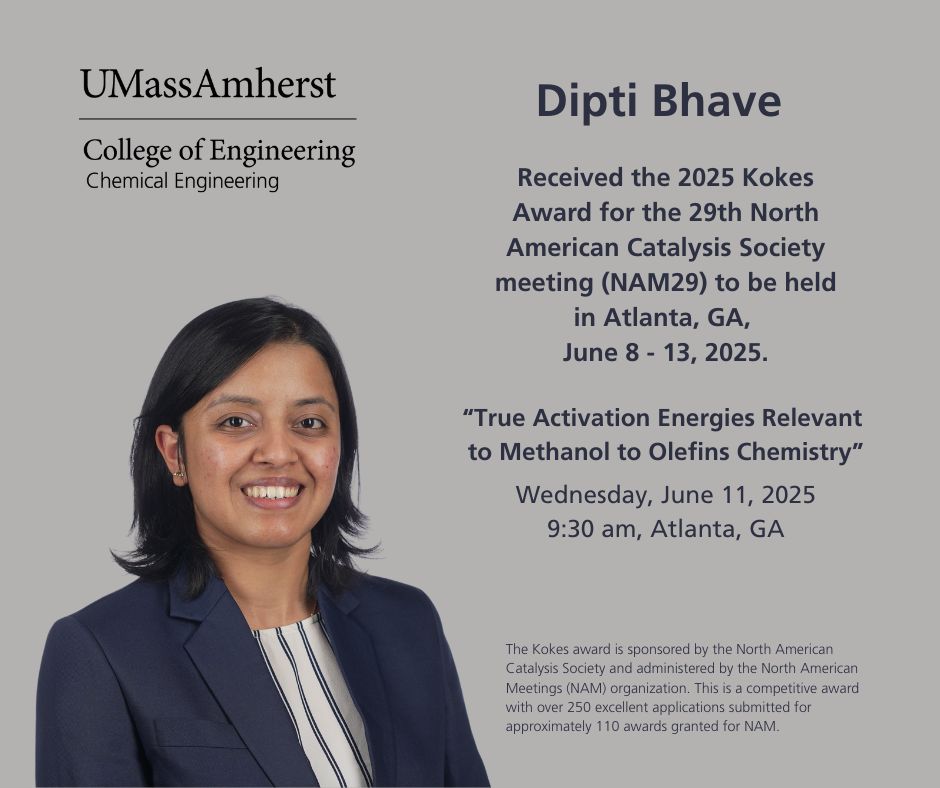 Congratulation to Dipti Bhave for her 2025 Kokes Award, and presenting at next week's meeting in Atlanta (NAM29)  <a href="/NAM29NACS/">NAM29</a>