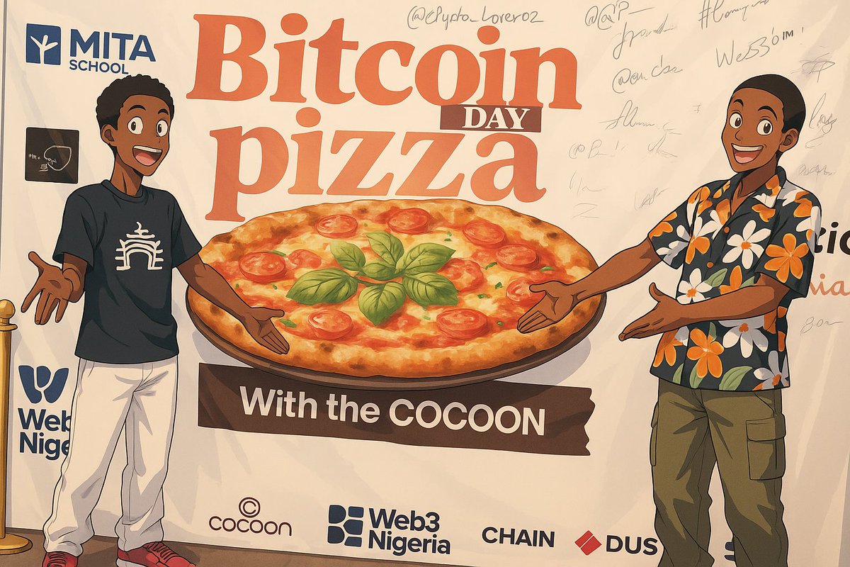 Big_Cros (@basseycrosley) on Twitter photo 1. ⛓ I finally went from lurking on CT to IRL 😍. My first Web3 event was a hit 🚀! Here is what I got from the Bitcoin Pizza Day with the <a href="/TheCocoon_/">The Cocoon</a> 🍕💬.
This is a thread. 1. ⛓ I finally went from lurking on CT to IRL 😍. My first Web3 event was a hit 🚀! Here is what I got from the Bitcoin Pizza Day with the <a href="/TheCocoon_/">The Cocoon</a> 🍕💬.
This is a thread.