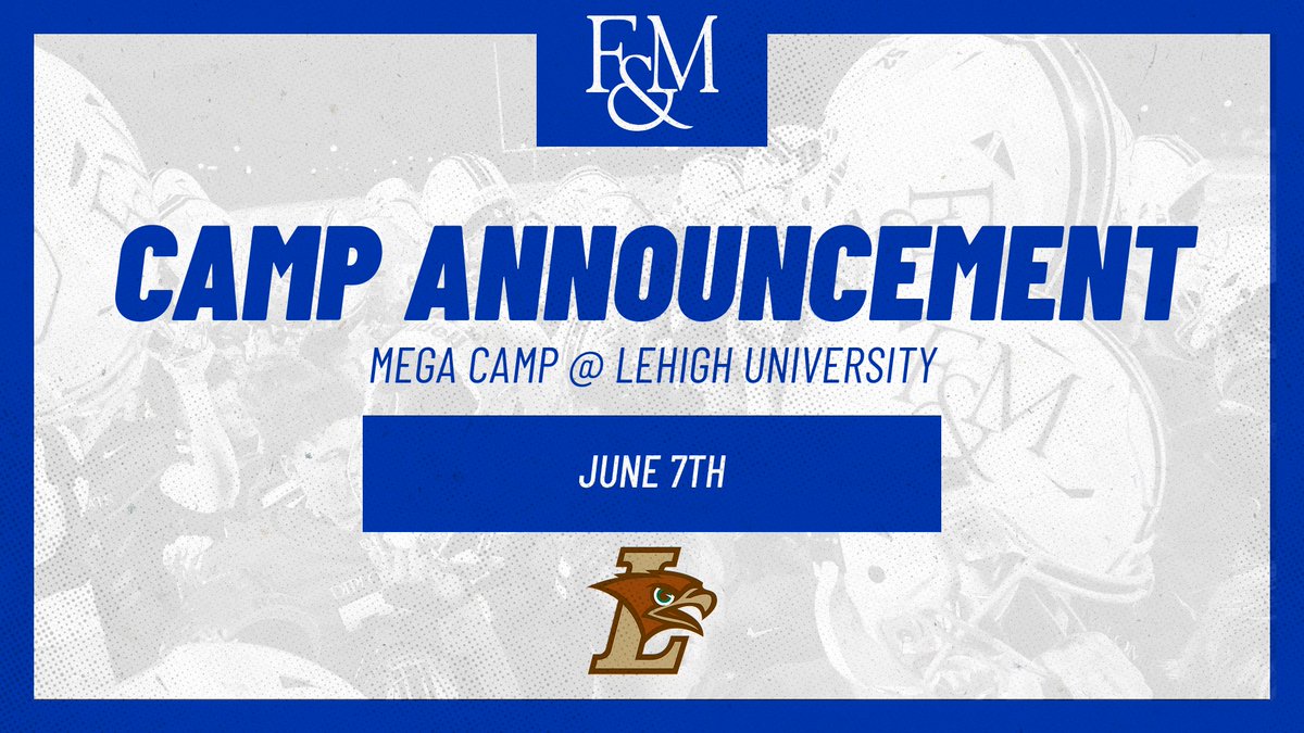Coach_Handy73's tweet image. The @FandMFootball staff is excited to be attending the Lehigh Mega Camp tomorrow! @Coach_Phelan25 @MikeFurlong18 #GoDips