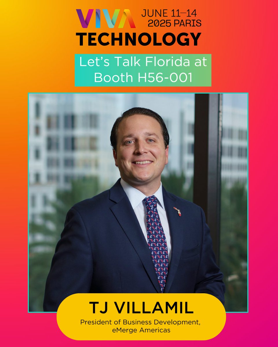 eMerge Americas (@emergeamericas) on Twitter photo 🚀 Let's Talk Florida at Booth H56-001!
Meet <a href="/TJVillamil/">TJ Villamil</a> President of Business Development at eMerge Americas, showcasing why Miami stands out as a vibrant global tech hub, offering unique access to:
📈 Capital: Ranked 6th among U.S. startup ecosystems, Miami is the "Capital of 🚀 Let's Talk Florida at Booth H56-001!
Meet <a href="/TJVillamil/">TJ Villamil</a> President of Business Development at eMerge Americas, showcasing why Miami stands out as a vibrant global tech hub, offering unique access to:
📈 Capital: Ranked 6th among U.S. startup ecosystems, Miami is the "Capital of