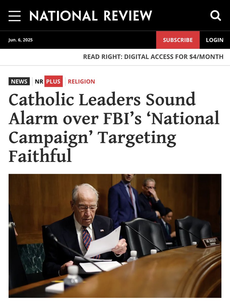 CatholicVote's tweet image. Catholic leaders are condemning the FBI after congressional investigations revealed the bureau&apos;s efforts to target Catholics were broader than previously thought.

A leaked memo from the Richmond office likened them to extremists, sparking backlash.