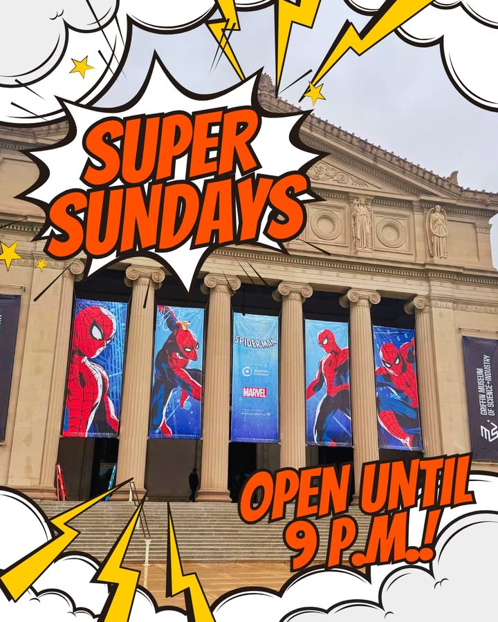 msichicago's tweet image. π₯ Pow! Sundays at Griffin MSI are receiving a super upgrade!
πΈοΈ Starting June 29 all through July, Griffin MSI will be open until 9 p.m. every Sunday, giving you more time to visit your favorite exhibits.
π Reserve your tickets here: msichicago.org/explore/whats-β¦