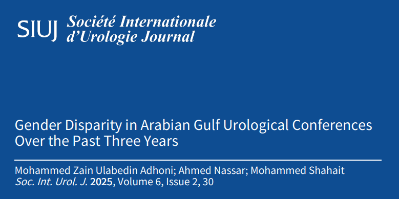 Société Internationale d'Urologie Journal (@siu_journal) on Twitter photo In this original article, the authors explore female participation in Arabian Gulf #urological #conferences over the past three years.
🔗to Full Article: mdpi.com/3272698
📜Latest Issue: mdpi.com/2563-6499/6/2
<a href="/SIU_urology/">SIU-Urology</a> <a href="/pcvblack/">Peter Black</a> <a href="/SpiessPhilippe/">Philippe spiess</a> <a href="/LysCampeauMD/">Lysanne Campeau, MD</a> In this original article, the authors explore female participation in Arabian Gulf #urological #conferences over the past three years.
🔗to Full Article: mdpi.com/3272698
📜Latest Issue: mdpi.com/2563-6499/6/2
<a href="/SIU_urology/">SIU-Urology</a> <a href="/pcvblack/">Peter Black</a> <a href="/SpiessPhilippe/">Philippe spiess</a> <a href="/LysCampeauMD/">Lysanne Campeau, MD</a>