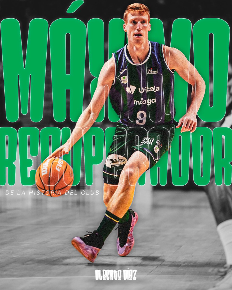 🕵️ Alberto Díaz, LÍDER HISTÓRICO en 𝗥𝗘𝗖𝗨𝗣𝗘𝗥𝗔𝗖𝗜𝗢𝗡𝗘𝗦 del Unicaja

💥 Consigue su robo 5⃣5⃣0⃣, superando a <a href="/bernirodriguez5/">Berni Rodríguez</a> 

👏 ¡Enhorabuena, capitán! Un ladrón de guante blanco

💚💜 #YoSoyDelUnicaja