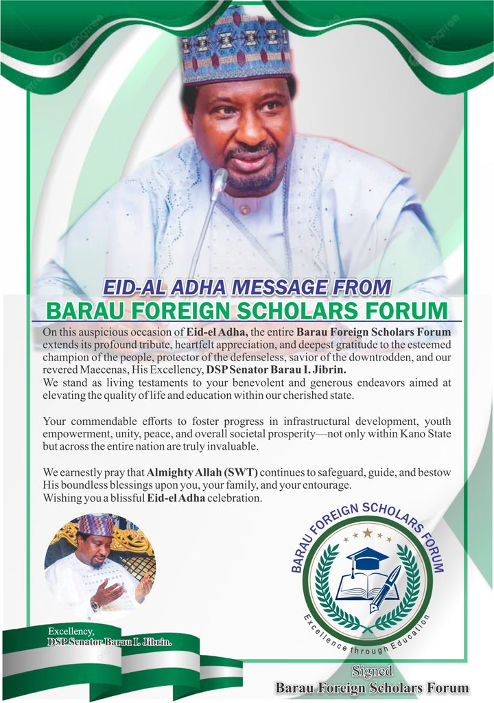 Barau_Scholars's tweet photo. EID Mubarak Baban mu, Maganin Kukan Mu. https://t.co/5T2DeRKglh